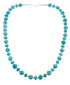 Sterling Silver Turquoise Bead Necklace KX121334